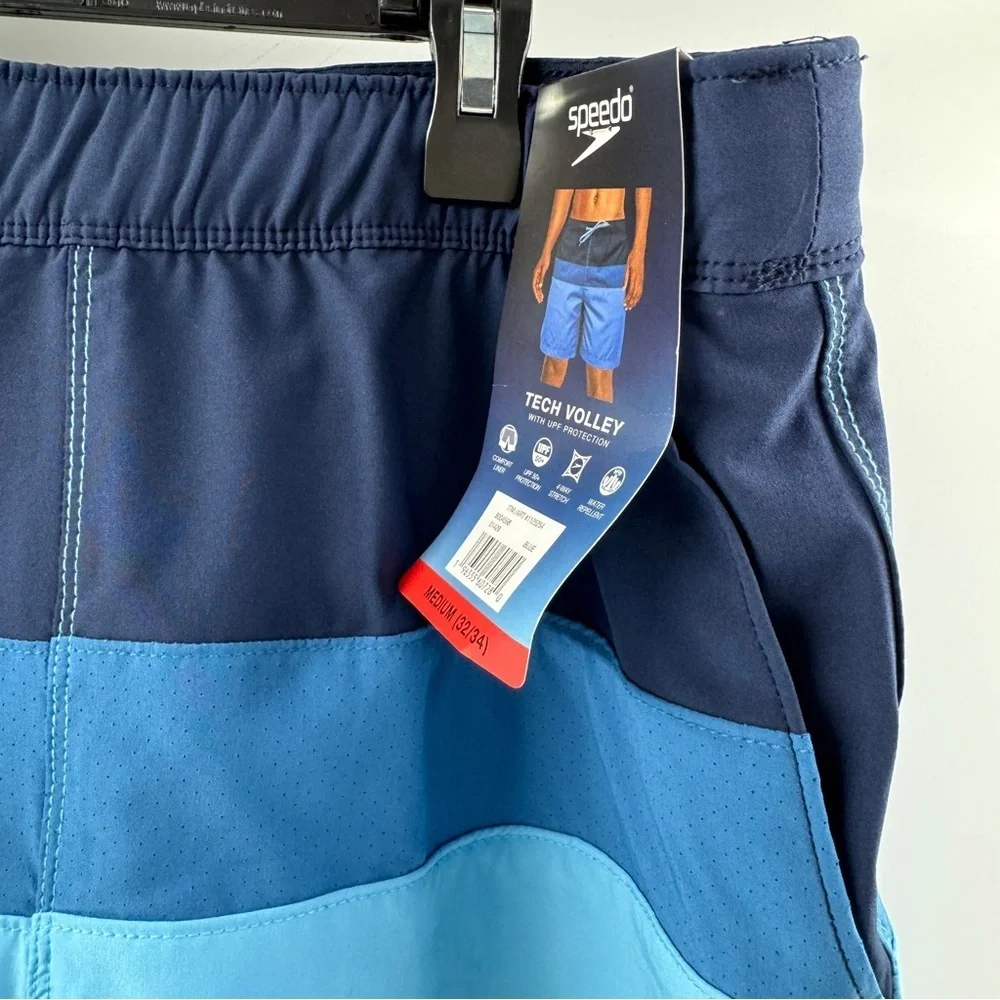 Speedo Men’s Swim Trunks | Three Shades of Blue | Size Medium | NWT